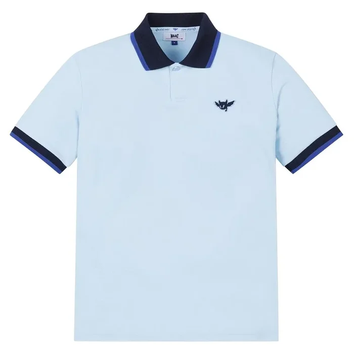 WAAC Athletic Color Rib Golf Polo Light Blue – SS24 Men