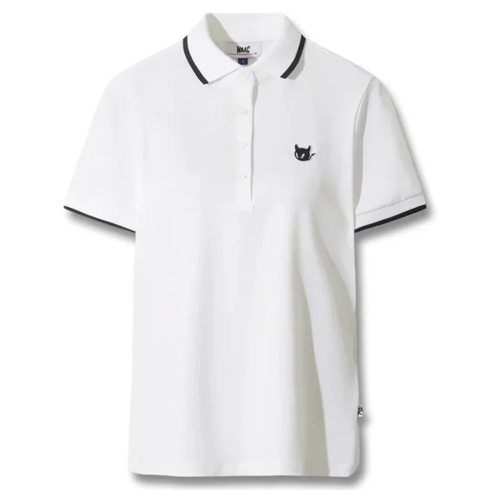 WAAC Rib Collar WAACKY Golf Polo White – FW25 Women