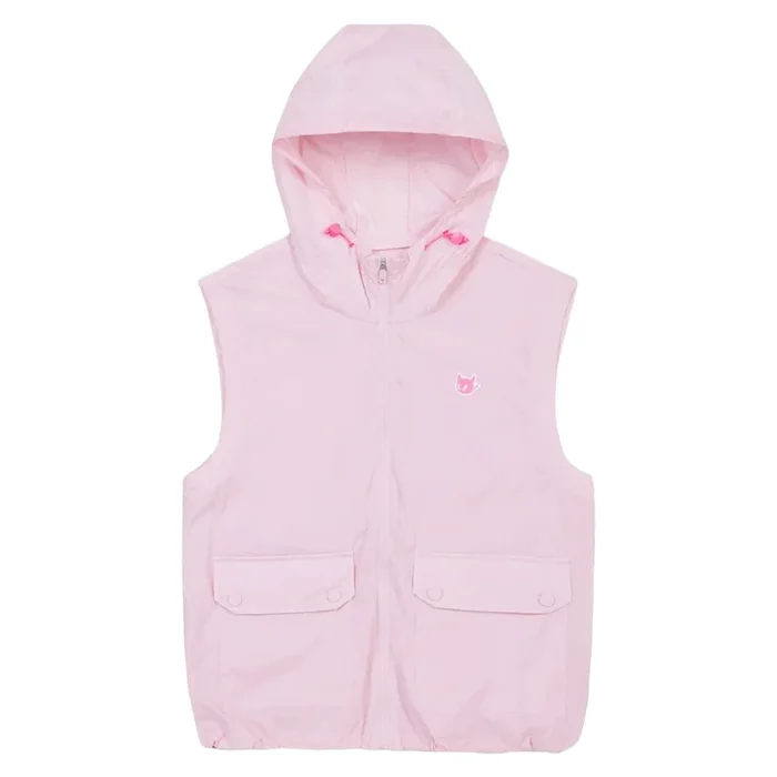 WAAC Zip-Up Hoodie Golf Vest Light Pink – SP25 Women