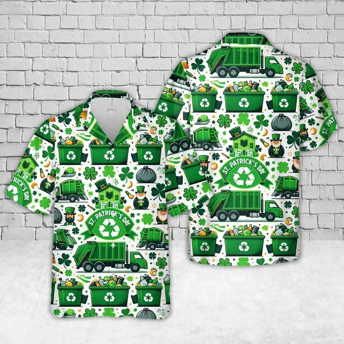 Waste Management St. Patrick’s Day Hawaiian Shirt – Fanshubus.com