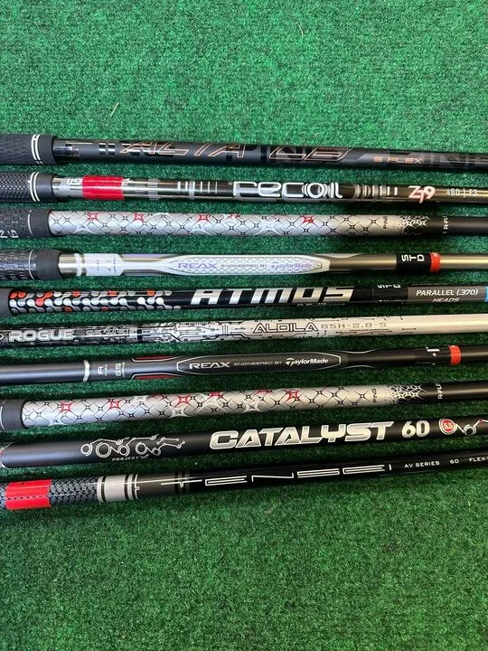 Wholesale Lot of 10 Assorted Fitting Club Graphite Shafts with Various Adaptors