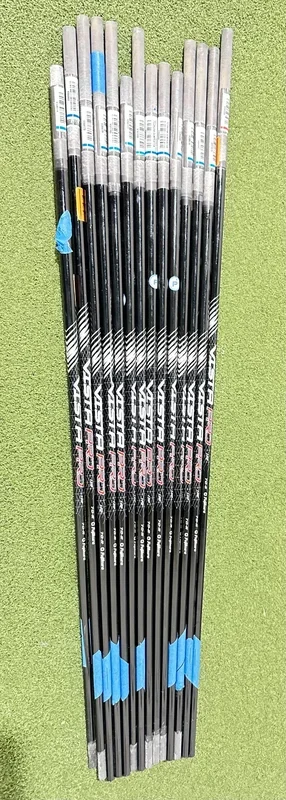 Wholesale Lot of 14 Premium Golf Shafts – Various Lengths, Flexes, & Brands