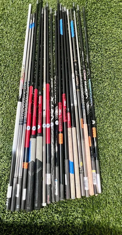 Wholesale Lot of 15 Premium Golf Shafts – Various Lengths, Flexes, & Brands