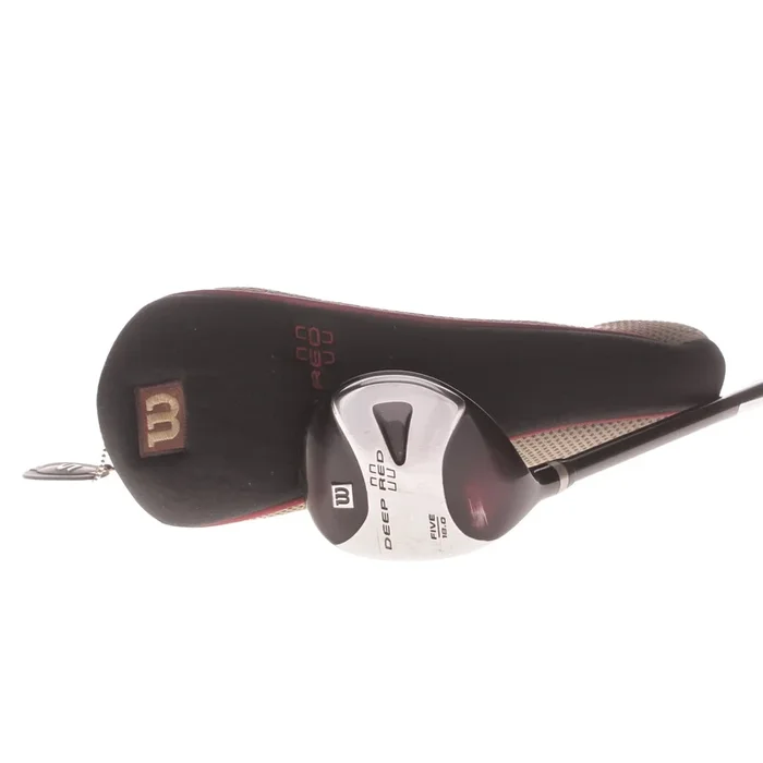 Wilson Deep Red II Graphite Mens Left Hand Fairway 5 Wood 18 Degree Regular – Wilson Prolite .428