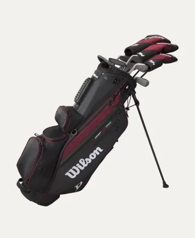 Wilson Deep Red Tour 10 Club Teen Golf Set (63-68 inches) Red Black