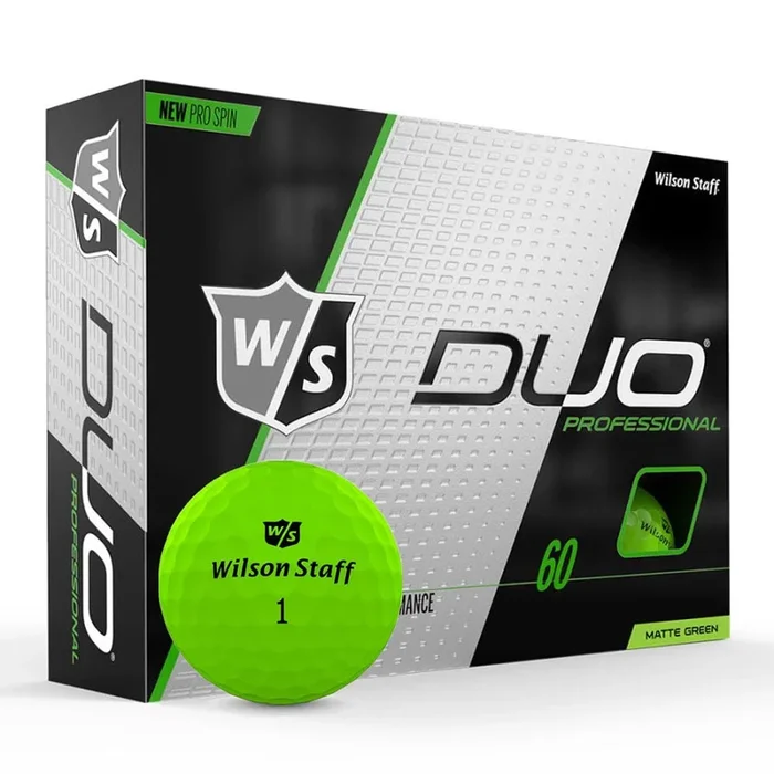 Wilson Duo Professional Green Matte Golf Balls – 12 Pack