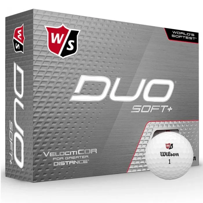 Wilson DUO Soft+ Golf Balls – White – 12 Pack