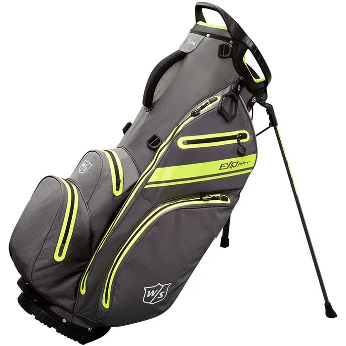 Wilson Exo Dry Waterproof Stand Bag – Charcoal/Citron/Silver