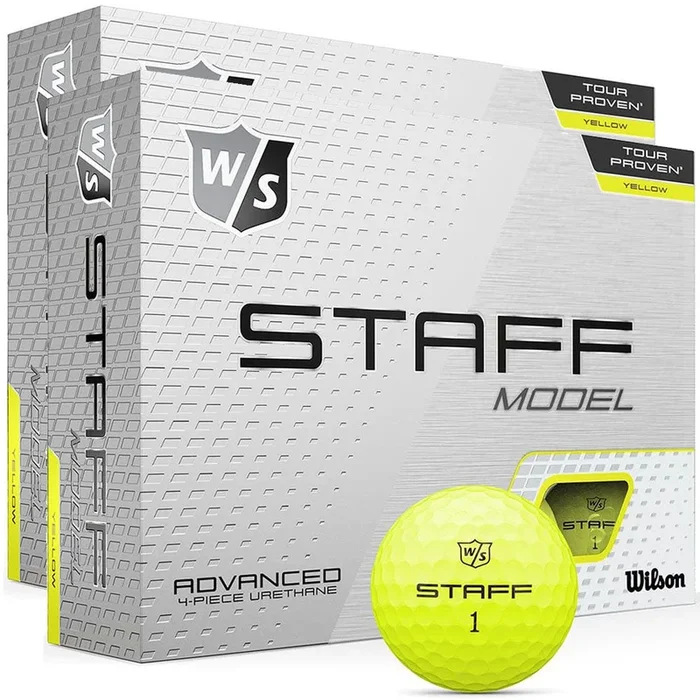 Wilson Model Golf Balls – Yellow – Double Dozen