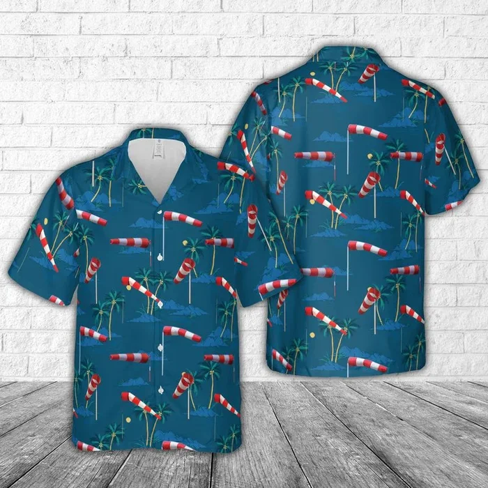 Windsock Airport Airplane Helicopter Hawaiian Shirt – Fanshubus.com