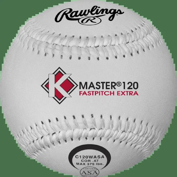 Worth K-Master White 120 Stitch High Density Center Composite Softball – Dozen