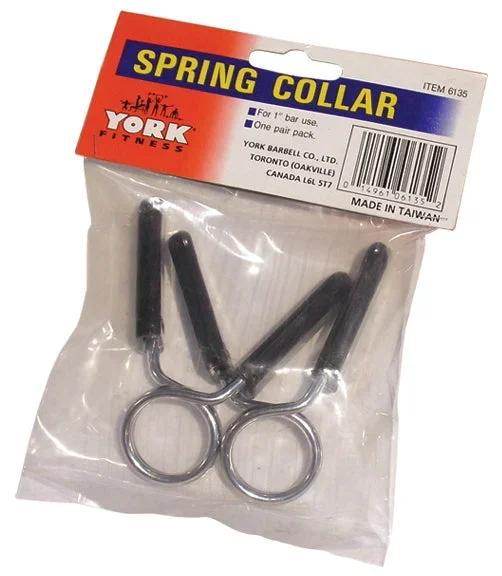 York 1″ Spring Collars w/ Rubber Grips (pair)