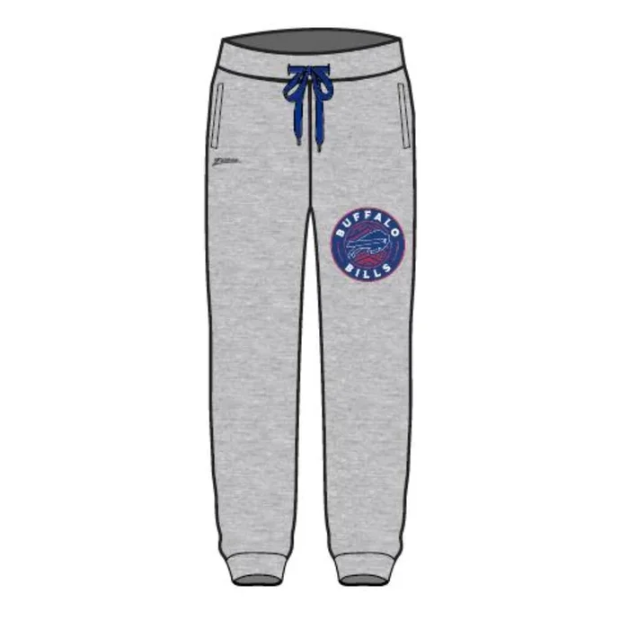 Zubaz Men’s Buffalo Bills 2-color Zebra Print Graphic Jogger- Heather Gray